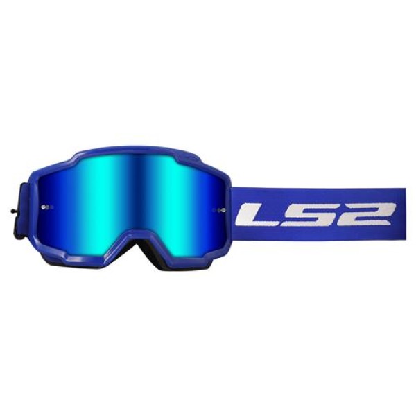 LS2 LS2 CHARGER GOGGLE BLUE WITH IRIDIUM VISOR